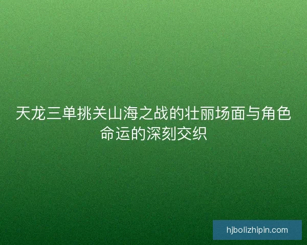 天龙三单挑关山海之战的壮丽场面与角色命运的深刻交织