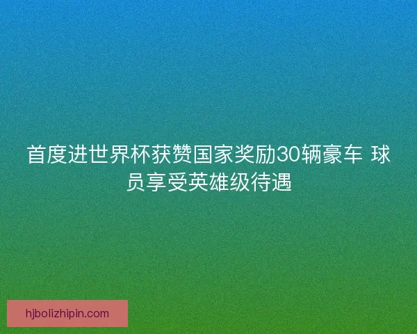 首度进世界杯获赞国家奖励30辆豪车 球员享受英雄级待遇