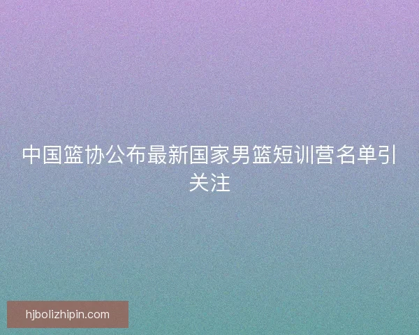 中国篮协公布最新国家男篮短训营名单引关注